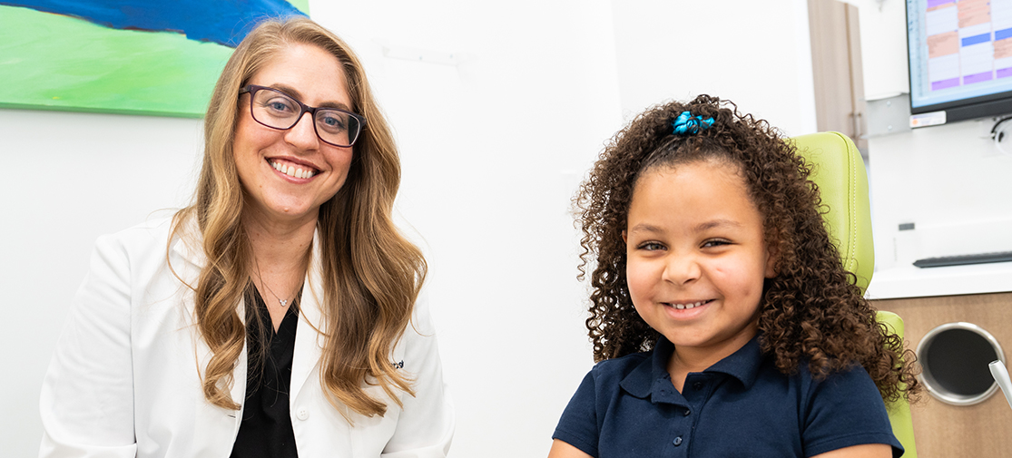 Dr. Lapsker with a patient at our children's dental office in Las Vegas